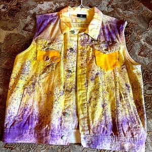 La Lakers vintage denim sleeveless vest